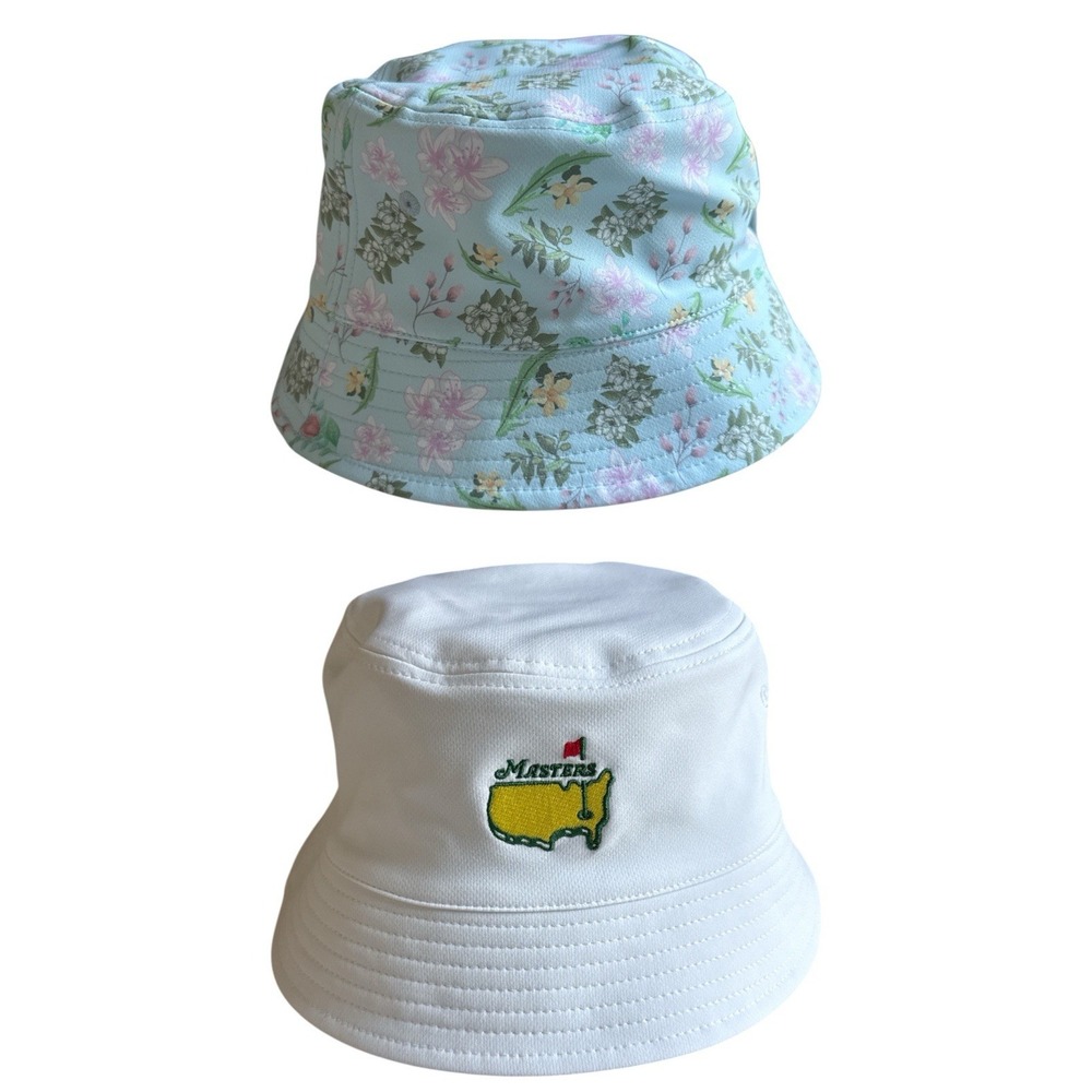 Masters Tournament 2026 Reversible Floral Print / White Logo Bucket Hat NWT